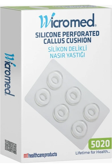 Wicromed Silikon Yapışkanlı Nasır Yastığı Delikli 6'lı 5020