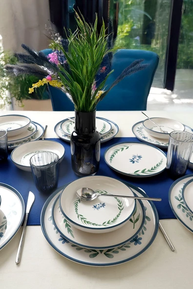 Keramika Daphne Yemek Takımı 18 Parça 6 kişilik 22921-23-25