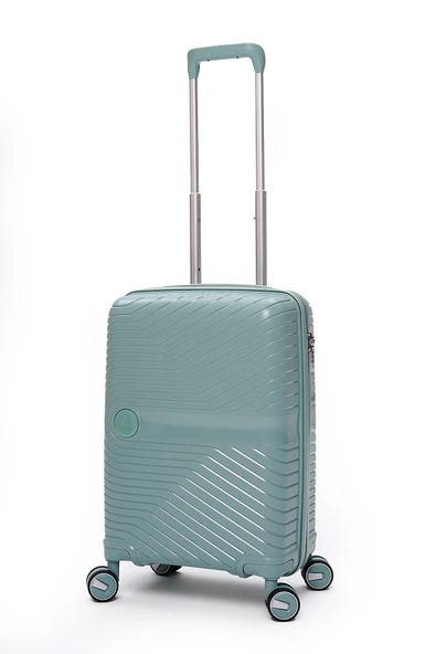 Elatae Exclusive Pro Polipropilen Kırılmaz 2'li Valiz Seti Büyük Boy - Kabin Boy Mavi 5239 - Resim 5