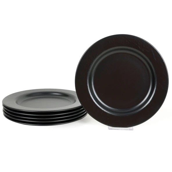Keramika Mat Siyah İyonya Servis Tabağı 26 Cm 6 Adet 956 - 6