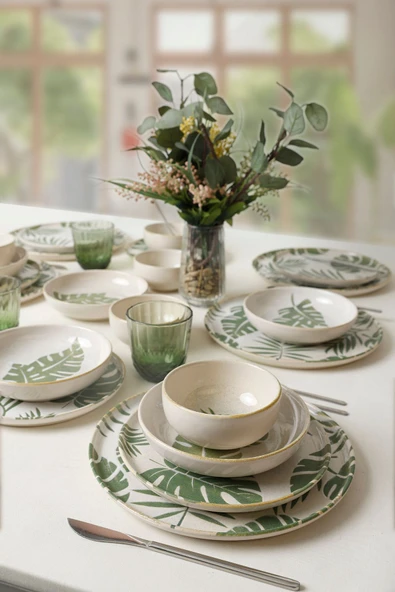 Keramika Forest Yemek Takımı 24 Parça 6 Kişilik 22726-27-28 - Resim 5