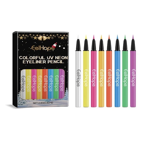 8 Renkli Neon UV Sıvı Eyeliner - 4.8g