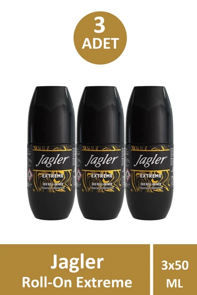 Jagler Roll-On Extreme Erkek 50 ml 3 Adet