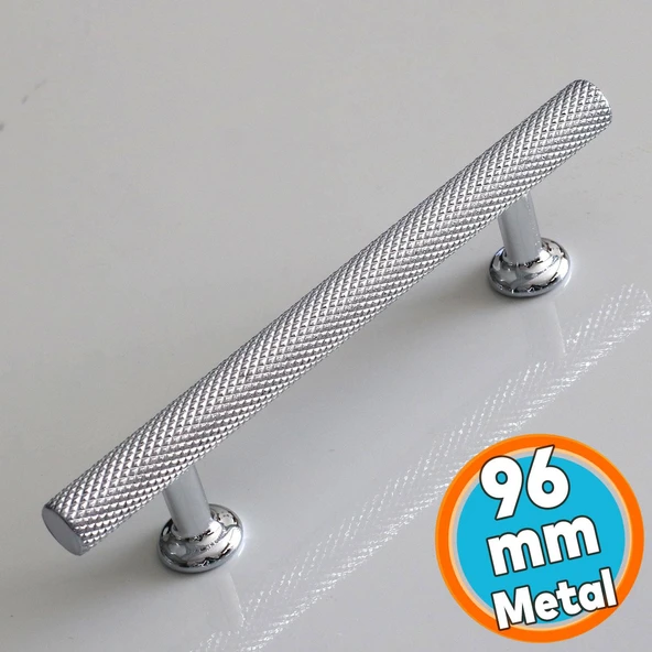 Mobilya Dolabı Mutfak Çekmece Dolap Kapak Kulpları Kulpu Kulbu Krom Renk 96 mm Metal Kulp