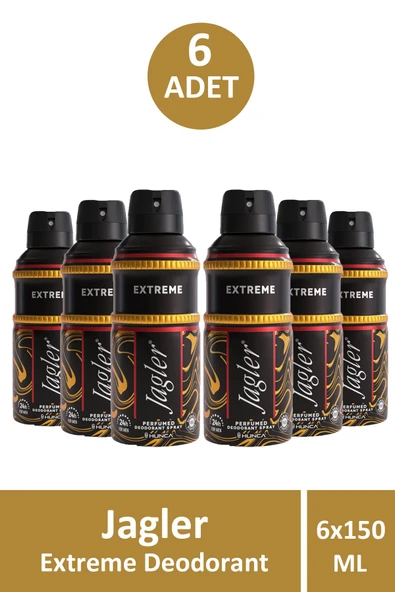Jagler Extreme Erkek Deodorant 150 ml 6 Adet