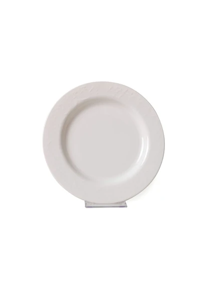 Keramika Beyaz İyonya Pasta Tabağı 22 Cm 6 Adet 006 - 6