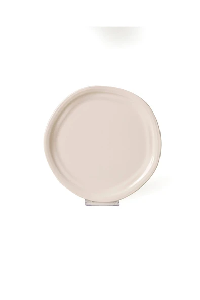 Keramika Krem Bloom Pasta Tabağı 24 Cm 6 Adet 030 - Resim 6