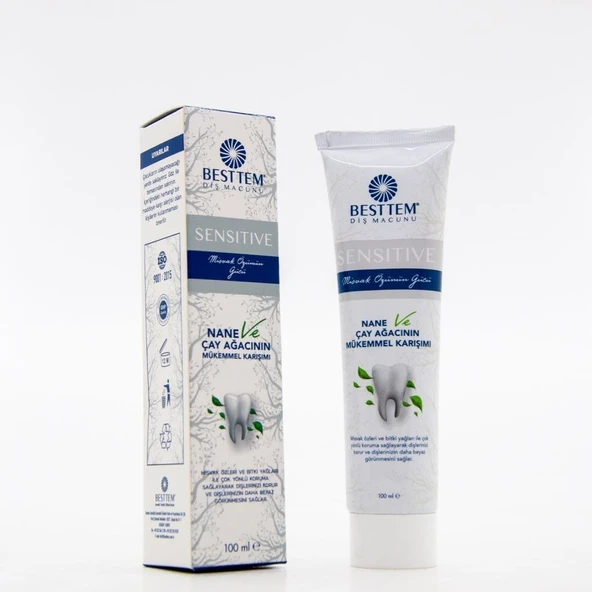 BESTTEM ÇAY AĞAÇLI MİSVAK ÖZLÜ DİŞ MACUNU 100ML