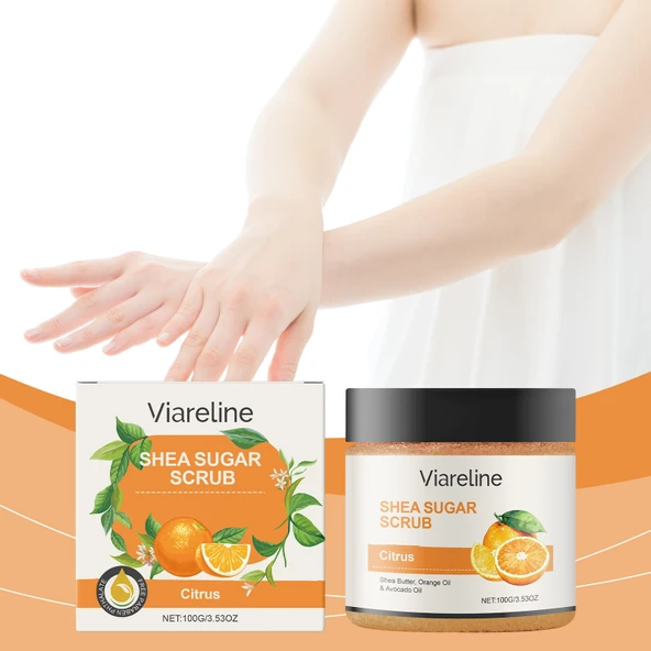 Viareline Citrus Vücut Peelingi - Yumuşak, Nemlendirici, Arındırıcı - 100g