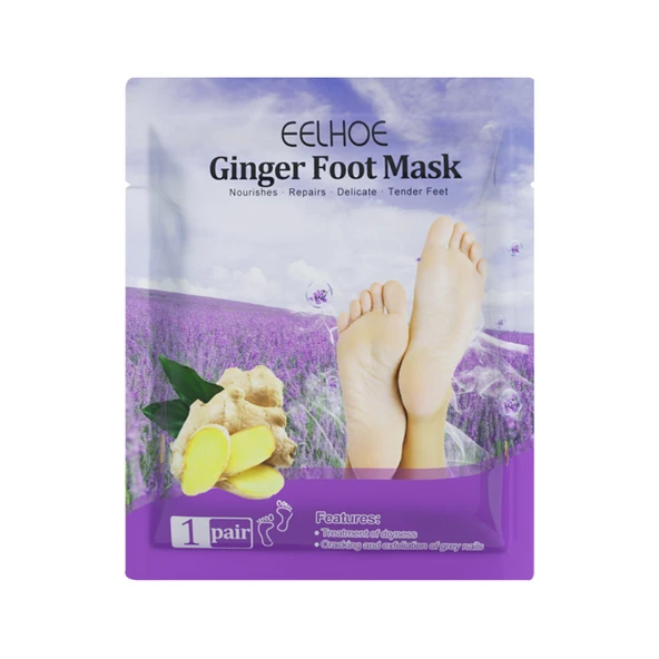 Zencefilli Ayak Maskesi - Peeling Etkili Nemlendirici - 1 Çift