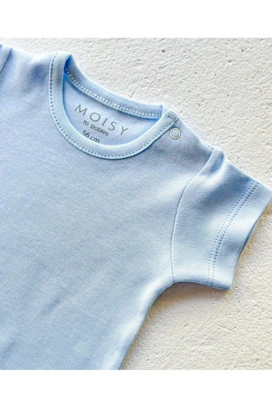 MOISY to babies Erkek Bebek Body, %100 Pamuk, Soft Yıkama, Kısa Kollu  5' li Paket - 7