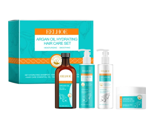 Argan Yağlı Saç Bakım Seti - Nemlendirici, Besleyici, Pürüzsüzleştirici