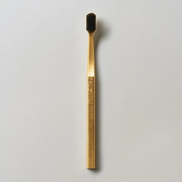 Aurezzi 24K Gold Black Siyah Soft Yumuşak Diş Fırçası