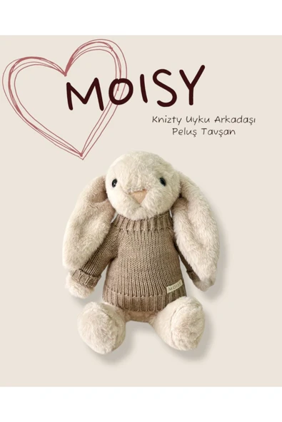 MOISY Knitzy Uyku Arkadaşı Peluş Tavşan 34 cm