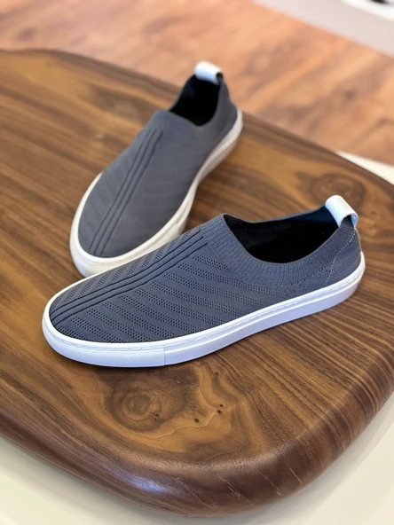 4224 FÜME TRİKO ERKEK SNEAKERS - ERKEK SPOR AYAKKABI