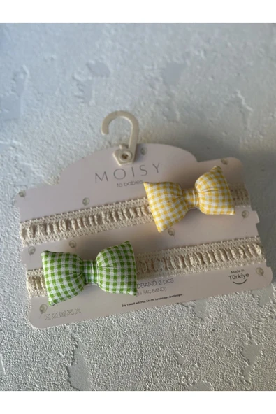 MOISY Pötikare 2'li Bebek Saç Bandı (Sarı - Yeşil) - 6