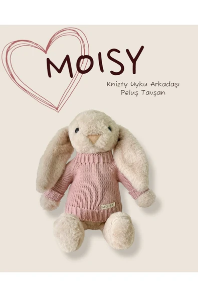 MOISY Knitzy Uyku Arkadaşı Peluş Tavşan 34 cm - 6