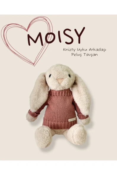 MOISY Knitzy Uyku Arkadaşı Peluş Tavşan 34 cm