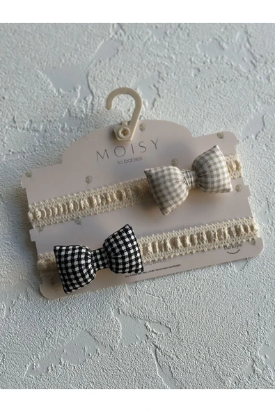 MOISY Pötikare 2'li Bebek Saç Bandı (KAHVERENGİ - SİYAH) - 2
