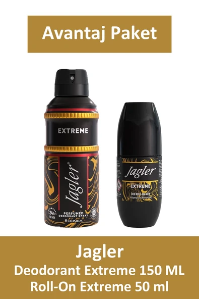 Jagler Extreme Erkek Deodorant 150 ml + Jagler Roll-On Extreme Erkek 50 ml