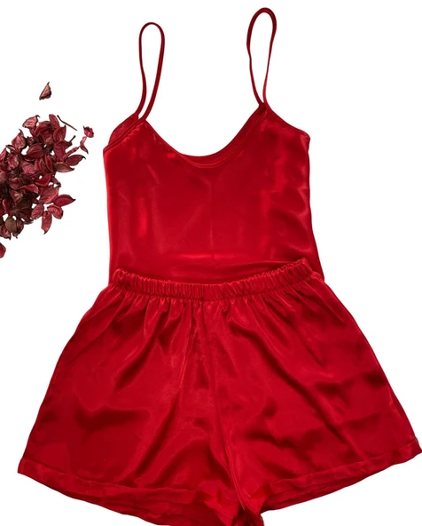 Kadın Saten Şortlu Gecelik Takımı Moongirl - 970