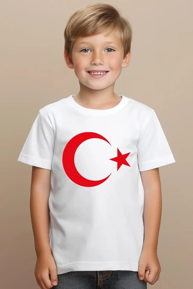 Dode Flora Çocuk Ay Yıldız Hilal Baskılı Tişört - 3