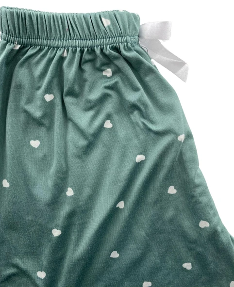 Kadın Kalp Desenli Şort Milan - 001 - 4