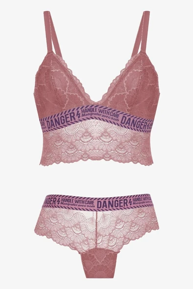 Koza Danger Yazılı Süngerli Bralet Takım - 80227 - 3