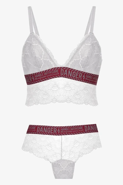 Koza Danger Yazılı Süngerli Bralet Takım - 80227 - 1