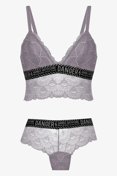 Koza Danger Yazılı Süngerli Bralet Takım - 80227 - 5