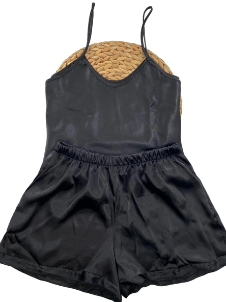 Kadın Saten Şortlu Gecelik Takımı Moongirl - 970 - 5