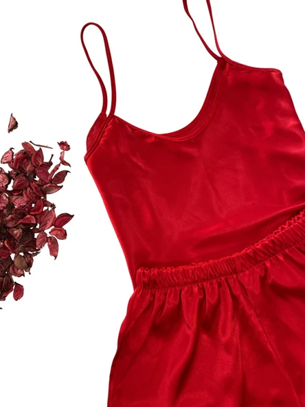 Kadın Saten Şortlu Gecelik Takımı Moongirl - 970 - 2