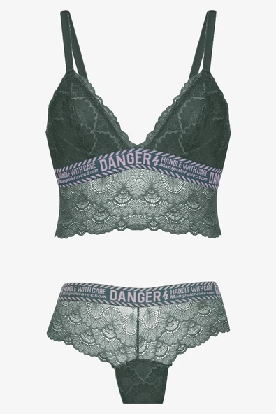 Koza Danger Yazılı Süngerli Bralet Takım - 80227 - 4