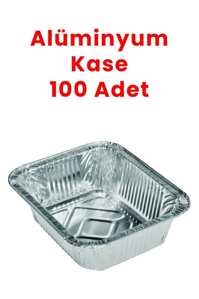 Balkan 100 Adet Alüminyum Aşure Tatlı Kasesi Sütlaç Kabı Tek Kullanımlık