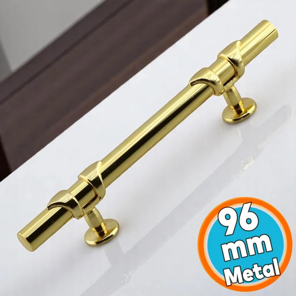 Mobilya Çekmece Mutfak Dolabı Dolap Kulpları Kulbu Kulpu Altın Gold Metal Kulp 96 mm-9.6 cm