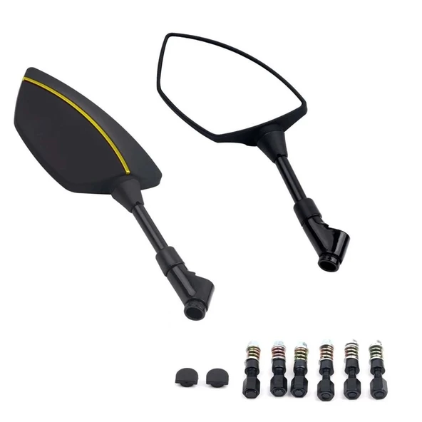 Premium Universal Motosiklet Aynası Sarı OBAK - 1
