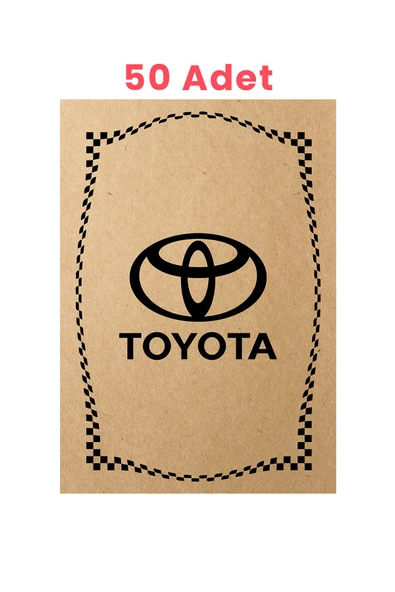 BALKAN AMBALAJ Kraft 120gr Toyota Oto Paspas Kağıdı 50 Adet - 35x50cm - Kalın Kağıt Baskılı
