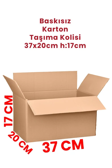 Balkan 5 Adet Boş Karton İnternet Taşıma Kutusu Boş Koli 37x20x17cm