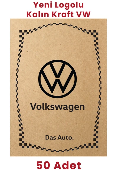 BALKAN AMBALAJ Kraft 120gr Volkswagen Oto Paspas Kağıdı 50 Adet - 35x50cm - Kalın Kağıt Baskılı