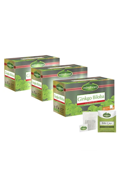 Ginkgo Biloba Çayı 20'li Bitki Çayı X 3 Adet