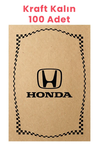 BALKAN AMBALAJ Kraft 120gr Honda Oto Paspas Kağıdı 100 Adet - 35x50cm - Kalın Kağıt Baskılı