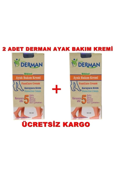 Bitkisel Ayak Bakım Kremi 5 Etkili 2 Adet