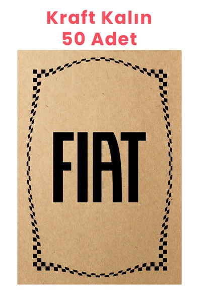 BALKAN AMBALAJ Kraft 120gr Fiat Oto Paspas Kağıdı 50 Adet - 35x50cm - Kalın Kağıt Baskılı