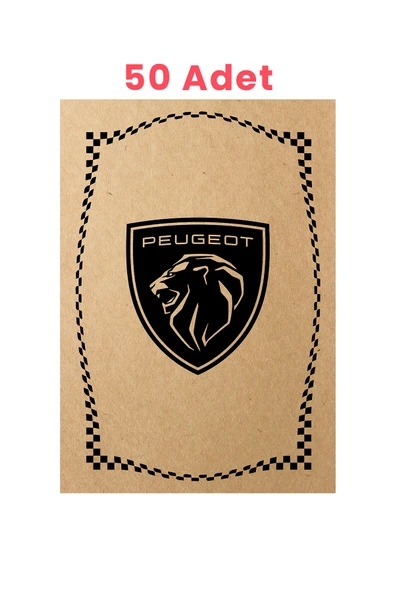 BALKAN AMBALAJ Kraft 120gr Peugeot Oto Paspas Kağıdı 50 Adet - 35x50cm - Kalın Kağıt Baskılı