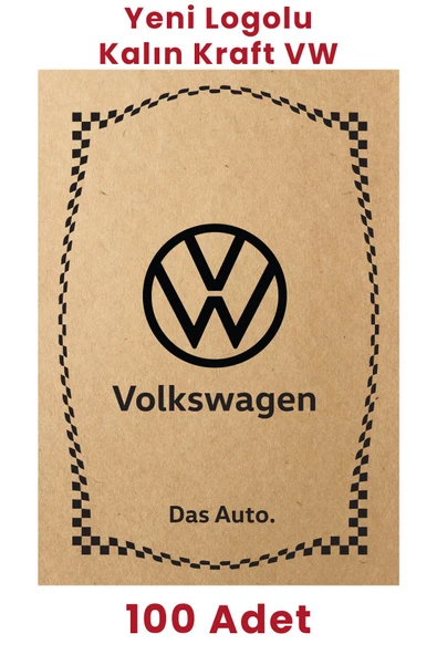 BALKAN AMBALAJ Kraft 120gr Volkswagen Oto Paspas Kağıdı 100 Adet - 35x50cm - Kalın Kağıt Baskılı