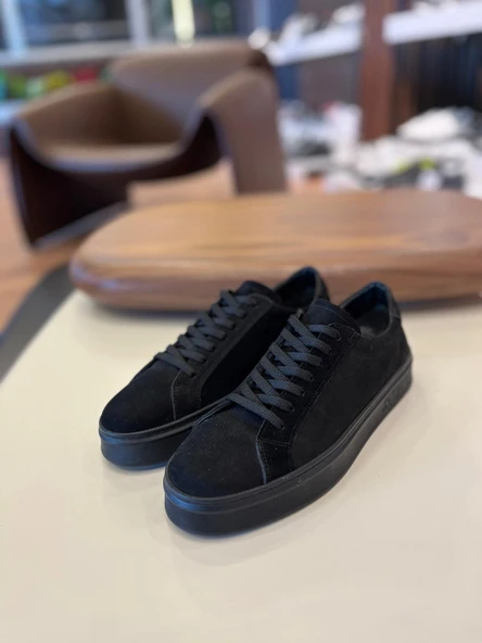 LUİZ PAULO 4226 SİYAH NUBUK HAKİKİ DERİ ERKEK SNEAKERS - 2