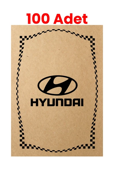 BALKAN AMBALAJ Kraft 120gr Hyundai Oto Paspas Kağıdı 100 Adet - 35x50cm - Kalın Kağıt Baskılı