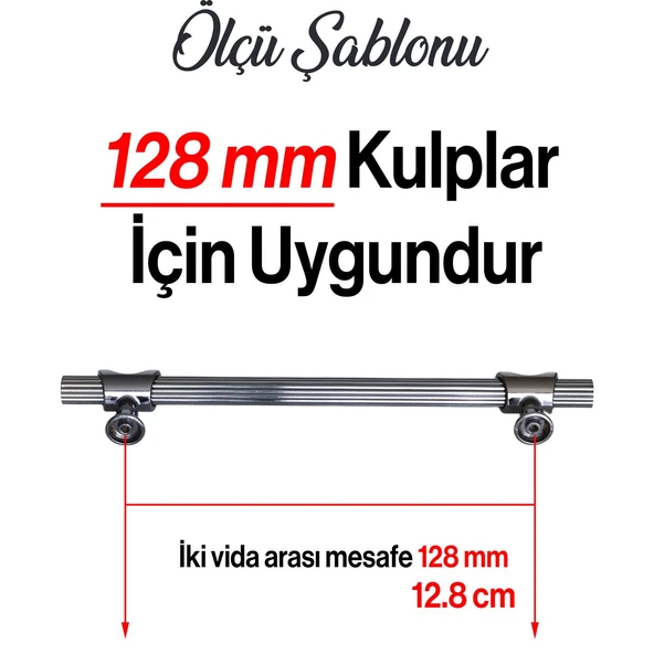 Mobilya Dolap Kapak Mutfak Çekmece Dolabı Kulpları Kulbu Kulpu Füme Metal Kulp 160 mm-16 cm - Resim 3