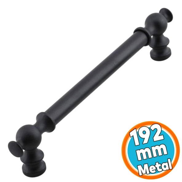 Mobilya Çekmece Metal Kulp Mutfak Dolap Dolabı Kapak Kulpları Kulbu Kulpu 192 mm 192 Cm Siyah ürün görseli