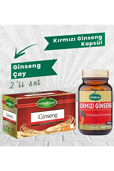 Kırmızı Ginseng Kapsül + Ginseng Çayı